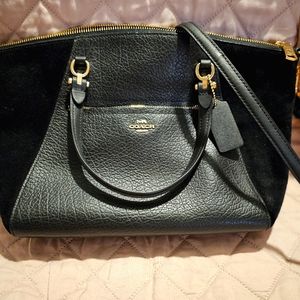 Authentic Coach Prairie Satchel in genuine leather and suede
